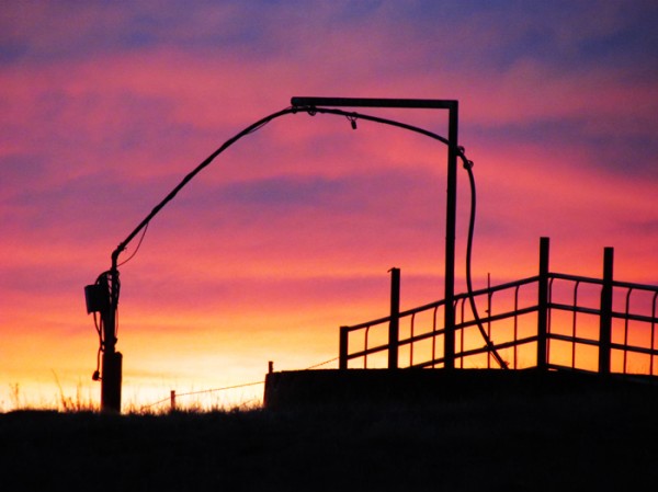 Sunset Over Water Tank
